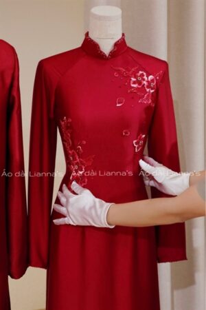 cặp áo dài cưới đỏ kết hoa kiotviet 4ab61de92ca0df7a9e178ce80e38faa0
