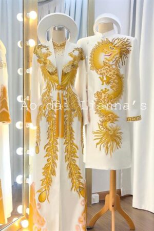 Set AD cưới thiết kế cao cấp thêu vẽ đính kết