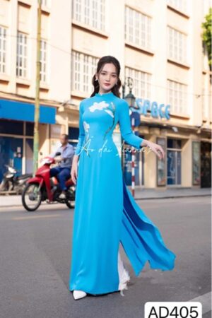 Áo đai truyền thống hoa theu xanh dương kiotviet 4c6d840cf3dfe6e226802497b85617b4
