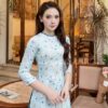 Áo dài hoa nhí quan váy xanh cổ vịt kiotviet 4ca9e434ed34ae6c7ea987c0c9635113