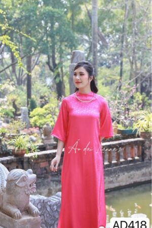 Áo dài form suông gấm tơ hồng sen kiotviet 4cd6a431629897e7cce55350276b94d9