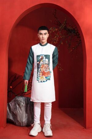 ADN trắng hoa sen phối etay xanh lá