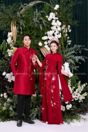 Áo dài cưới Uyên ương viên mãn