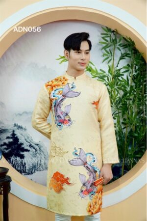 Áo dai nam cá chép _ gấm cao cấp