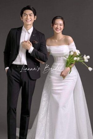 Váy cưới đuôi cá 2 in 1