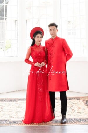 Set áo dài cưới thiết kế đỏ kiotviet 5e4f7b8af4d06c34a328e337aa2898d4