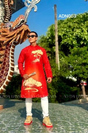 Ao dai nam đỏ chim núi kiotviet 66463c6a7971b37adb168acb63c92c5b