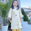 Áo dai bé gái tơ vàng ket hoa nổi kiotviet 73d4db632a34e2d0ba01d753902ee60e
