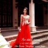 Áo dài cưới thiết kế ren đỏ kiotviet 74d3bfa832709f4210dba5b7054d60ff