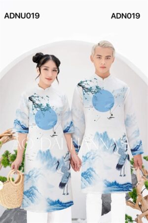 Áo dài nam xanh phong cảnh_gấm cặp _nam kiotviet 7dd91b035c4a1a74503a4392dd3b691c