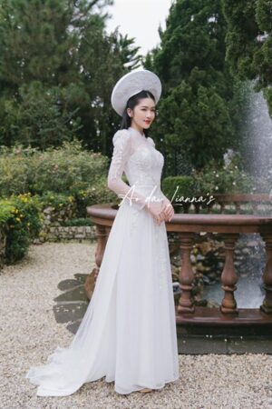 Áo dài cưới thiet kế trắng by Lianna’s kiotviet 81057eb535f2840d3c32b0d2a9c205f9