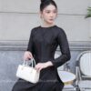 Áo dài tơ tằm hà đông chữ thọ đen kiotviet 834c30b120028d1312fe558fb1d3b782