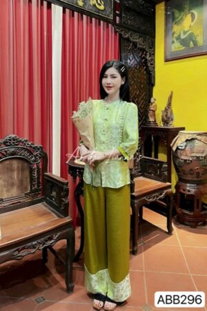 Set đi lễ gấm cao cấp xanh cốm tay chun kiotviet 865f4738cb2033d6cb139aa96f7f9c80