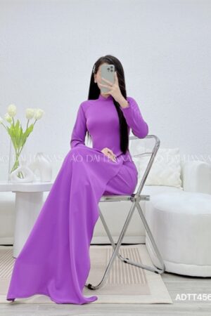 Áo dài lụa thái Tuấn tím cà kiotviet 869b1d90b774caffdd5233ce3c2bd03b