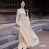 Áo dài suông tơ hoa tong màu be da kiotviet 88cd5f527f58c7a59847f6b31fc55088