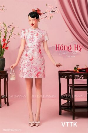 Sườn xám cá chép hồng