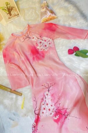 Áo dài cách tan thều hoa sắc Xuân kiotviet 98199048853075ba4291fd3c39ed92fe