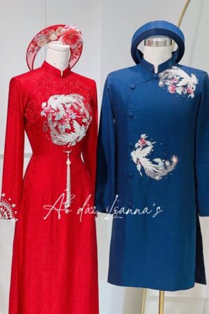 Set áo dài cưới nữ đỏ 1 nam xanh kiotviet 9b539abf9940ccf83732de68d95c1d27