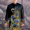 Áo dài nam đen rồng nhiều màu _ gấm kiotviet 9f20a159e24d0b492a48be3a19dc9b78