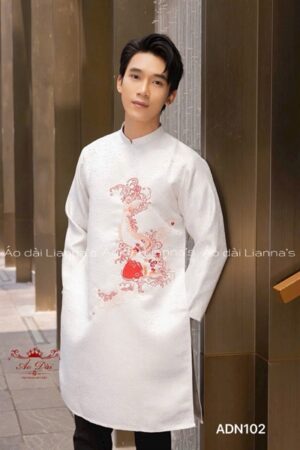 Áo dài nam kem theu rồng kiotviet a941be4ec8c2a101b6ea2407516af436