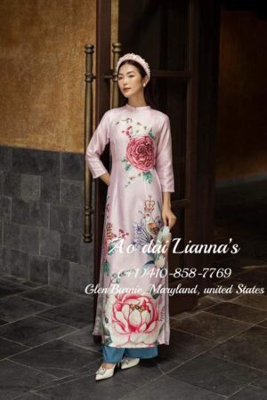 Hồng tacpa hoạ tiết hoa mẫu đơn