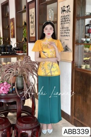 Áo bà ba tơ vàng theu kết tay canh tiên kiotviet b32a58778e3fad6d8d717fe7b83956d1