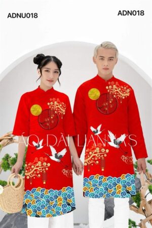 Áo dài nữ đỏ tết _ gấm cặp_nữ kiotviet b7ea76979d73ed519b911ad7e4966681