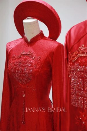 Áo dài cưới đỏ hỷ đính kết cao cấp kiotviet bfd453eb50670c4e3926c1475e3d43ad