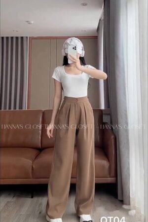 Quần tay nâu gài nút