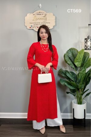 Áo dài suong gấm hoa cúc đỏ kiotviet c38d532df5dd3e90ecd21b59e24f27c4