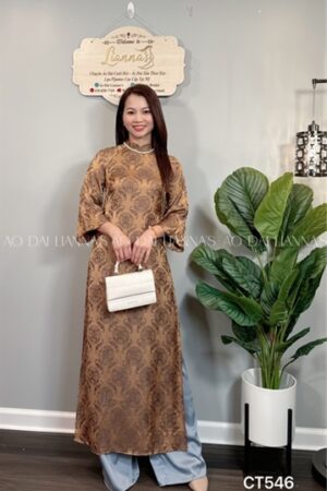 gấm thọ nâu quan xám