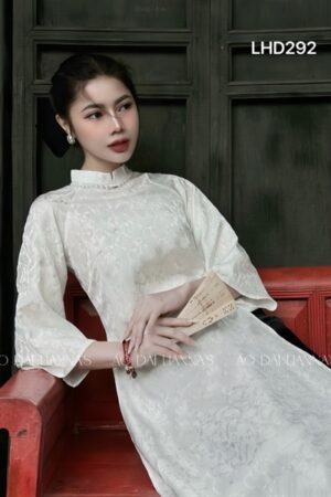 Áo dài tơ tằm nha xá cao cấp trắng kiotviet cac396544c758a88403b4fb91d1228d0