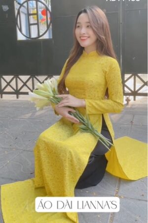 AD tơ hoa cúc vàng chanh