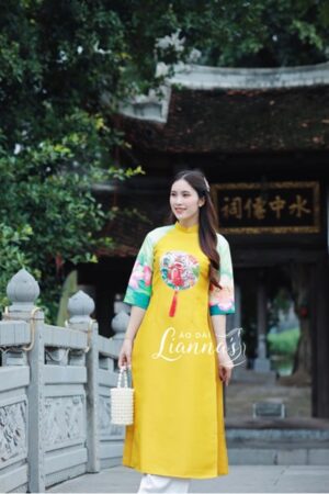 ADGD vàng hoạ tiết in hoa sen