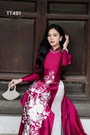 Áo dài thiết kế cao cap valentino Hồng Cẩm kiotviet cf91f7a4ffd422e0e8dd45dda6fe40bc