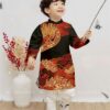 Áo dài bé trai viền rồng đen đỏ kiotviet d39ae83884f86a39376242092d047b60