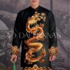 Áo dài nam rồng đen _gấm kiotviet dcd5178a8fd74bc052f0dce7c3b7d7bc