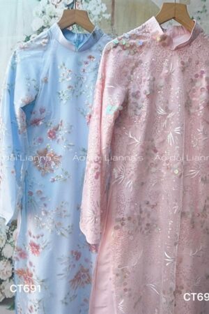 Áo dài cách Tân kim sa tông Hồng kiotviet eccb55d1b1a5529d6f565fc5d53a6d9e