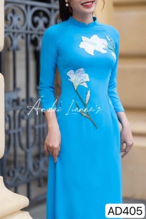 Áo đai truyền thống hoa theu xanh dương kiotviet eee16ed79f7e5cabf114a0067cd453a3