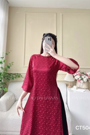 AD suông đỏ đô hoạ tiết chuồng chuồng kiotviet f07c1bbfc9ebc65057805e928999ecb0