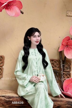 set bà ba gấm thọ xanh Ngọc