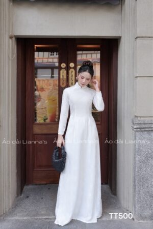 Áo dài trắng chữ thọ kiotviet f8405f9c8b5f4e2a33f2afbf87d7a8fe