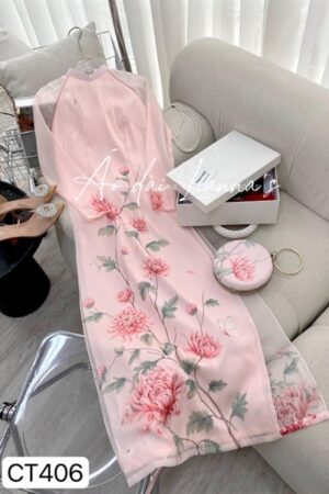 ADCT hoa in chan tà áo hồng viền cổ hồng kiotviet fef57d05de2054f111901cf51461b312