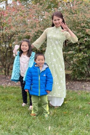 Áo dai suông hoa lá thêu tông màu xanh cốm kiotviet 03500f0bfec72616473f27f877ec4357