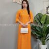 Áo dài suong gấm hoa cúc cam kiotviet 096b42eacc131f07337de083ee2accef