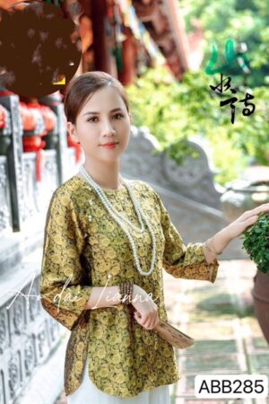 Áo bà ba cao cấp lua Hà Đông vàng gold kiotviet 17126a7e2812a4b116e4c9d5cf41a1cc