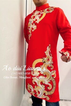 Đỏ hoạ tiết trống đồng