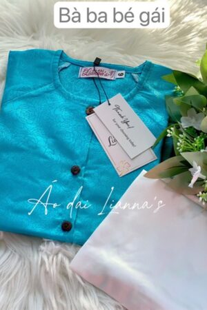 Áo bà ba bé gái xanh blue