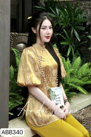 Set đi lễ vàng cổ tàu hoa lá