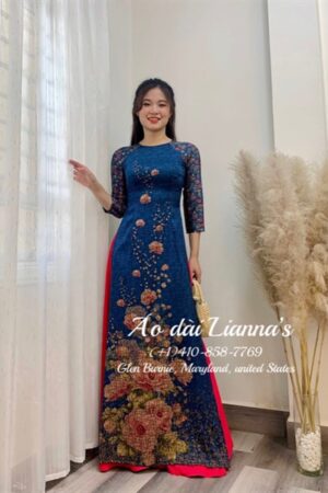 Xanh blue hoa hồng in